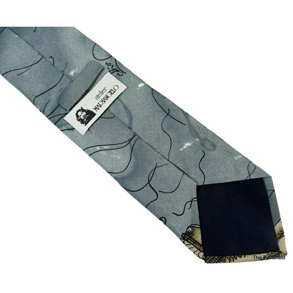 Atelier Mariangelo Historical Colonial Explorer Silk Tie Ship Necktie Italy - Picture 3 of 3